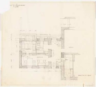 Schloss Sonnenburg, Bad Freienwalde: Grundriss mit Möblierungssplan 1:50