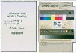Entnazifizierung Hans Bohndorf , geb. 07.09.1911 (Stadt)