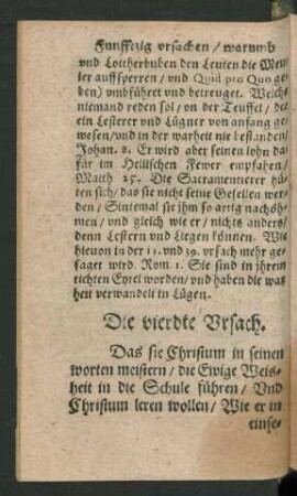 Die vierdte Ursach.