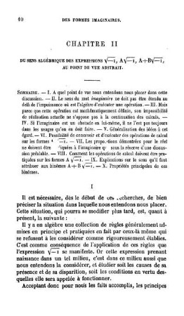 Chapitre II. Du Sens Algébrique Des Expressions ..., Au Point De Vue Abstrait.