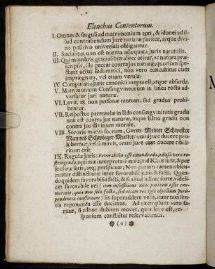 Elenchus Contentorum.