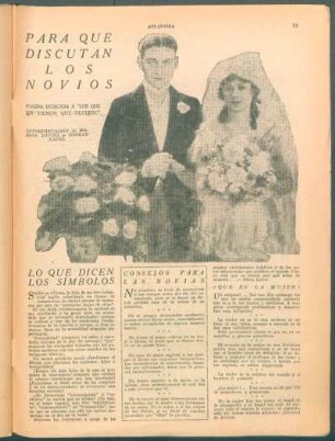 Para que discutan los novios