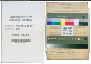 Entnazifizierung Eduard Graeff , geb. 03.07.1908 (Maschineningenieur)