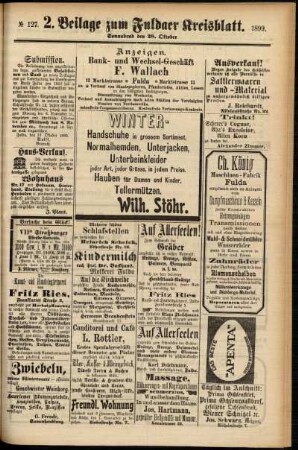Dritte Ausgabe vom Samstag, den 28. Oktober 1899.