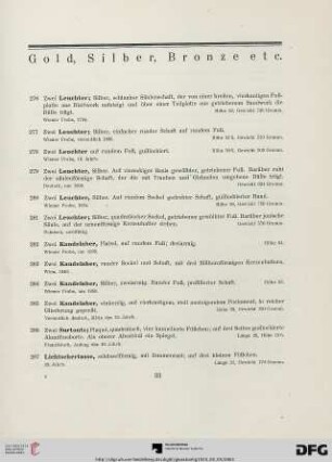 Gold, Silber, Bronze etc. (Nr. 276-317)