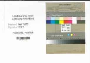 Entnazifizierung Heinrich Redecker , geb. 00.00.0000 (Feuerwehrmann)