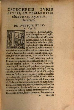Catechesis Juris civilis ex Balduini Icti praelectionibus