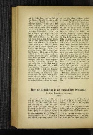 Über die Aufsatzübung in der mehrklassigen Volksschule : (Schluß)