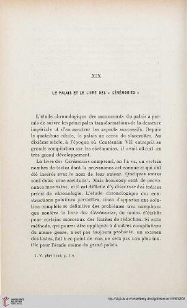 XIX: Le palais et le livre des Cérémonies