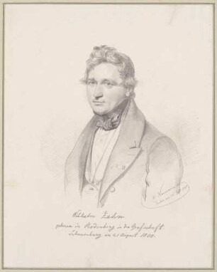 Bildnis Zahn, Wilhelm Johann Karl (1800-1871), Architekt, Maler, Archäologe