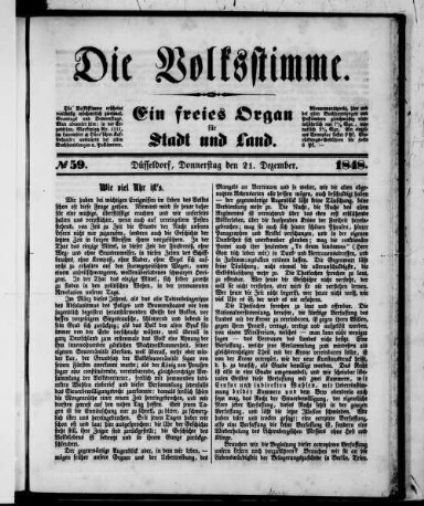 Titelseite einer Zeitung