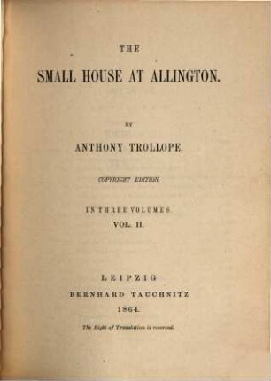 The small house at Allington, 2