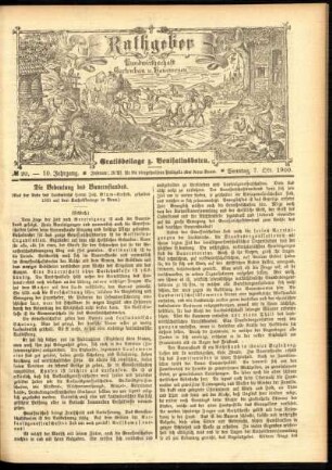 Ausgabe vom Sonntag, den 07. Oktober 1900.