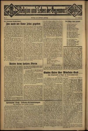 Vierte Ausgabe vom Sonntag, den 05. Januar 1936.