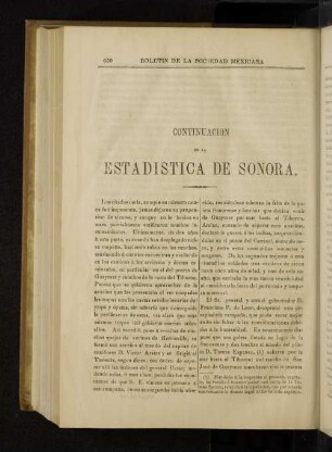 Continuacion de la Estadistica de Sonora.