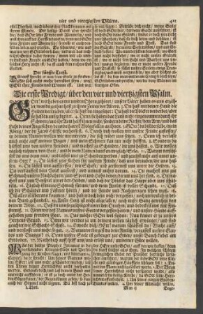 ... über den vier und viertzigsten Psalm