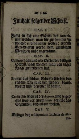 Innhalt folgender Schrift.