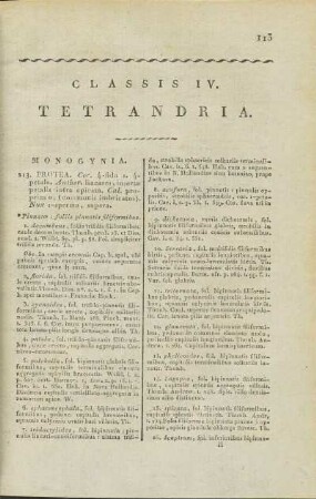 Classis IV. Tetrandria.
