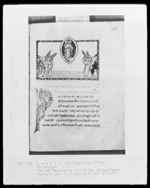 Epistolar aus Trier — Himmelfahrt Christi, Folio 25recto