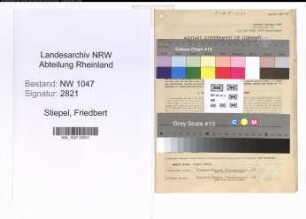 Entnazifizierung Friedbert Stiepel , geb. 09.12.1910 (Ingenieur)
