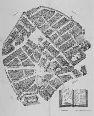 Perspectivischer Plan von Dresden-Altstadt im Jahre 1634