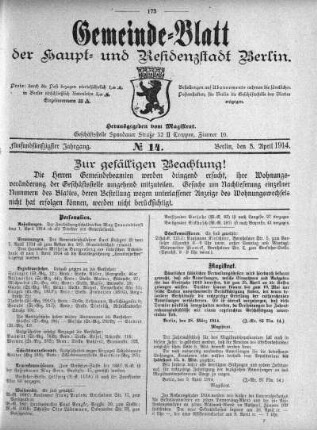 1914,14: No. 14, 5. April 1914