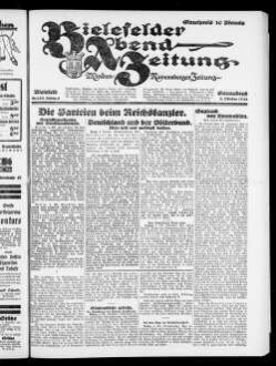 Bielefelder Abend-Zeitung. 1923-1924