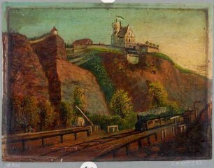 Der Plauensche Grund mit der Begerburg und der Eisenbahn nach Nordosten