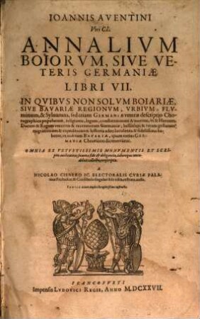 Annalium Boiorum libri VII