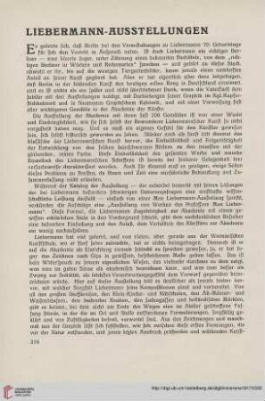 9(1917) S. 316-319: Liebermann-Ausstellungen