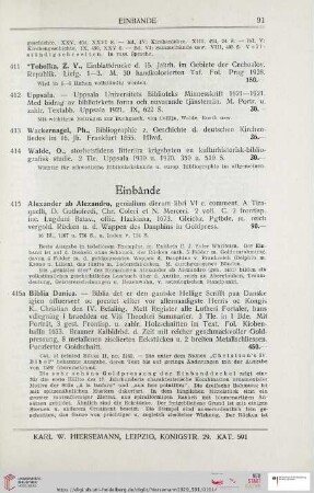 Einbände (Nr. 415 – 422)