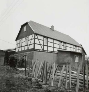 Reichenbach, Vierseithof : Reichenbach-Cunsdorf. Vierseithof. Friesener Weg 10 (1. Hälfte 1. Jahrhundert). Wohnstallhaus. Straßenansicht
