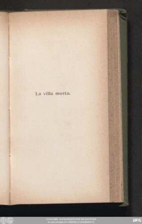 La villa morta.