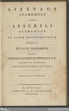Aischylu Agamemnōn
