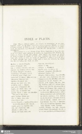 Index of places