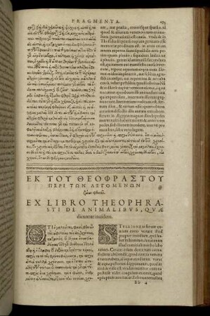 Ex Libro Theophrasti De Animalibus, Quæ dicuntur inuidere.