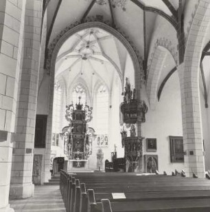 Pegau. Stadtkirche St. Laurentius. Inneres nach Osten