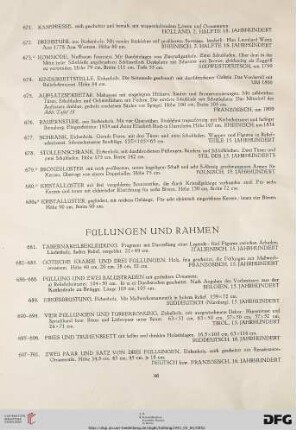 Füllungen und Rahmen (Nr. 681-784)
