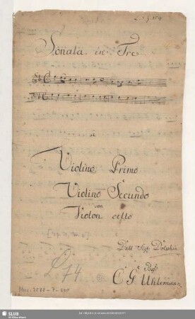 Sonatas - Mus.3588-P-500 : vl (2), vlc