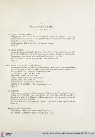 E. Glasgemälde (Nr. 189-203)