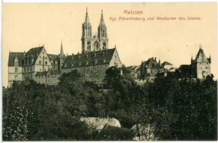 Meißen. Albrechtsburg u.Westtürme d. Doms, Kornhaus