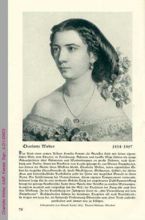 Porträt von Charlotte Wolter