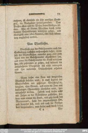 Von Blutflüssen.