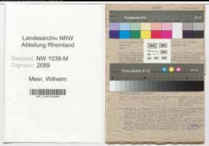 Entnazifizierung Wilhelm Meer , geb. 04.01.1891 (Rektor)