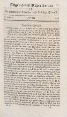 Exegetische Theologie