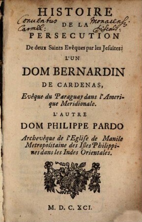 La Morale Pratique Des Jesuites, 5. Histoire De La Persecution De deux Saints Evêques par les Jesuites ...