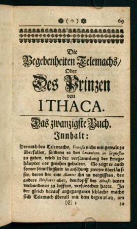 69-108, Das zwanzigste Buch