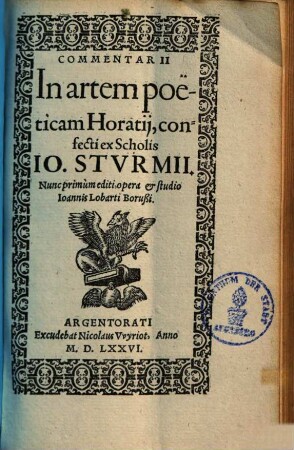 Commentarii in artem poeticam Horatii