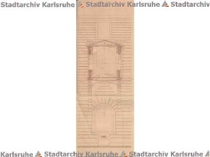 Beichel, Friedrich. Rathaus-Brücke, erbaut 1907. Entwurf zu einer Verbindungsbrücke zwischen dem Rathaus und dem Haus Karl-Friedrich-Strasse 8