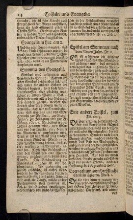 14-25, Epistel am Sonntag nach dem Neuen. - Epistel am Sonntage Septuagesimä.